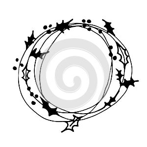 Christmas wreath doodle