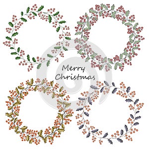 Christmas wreath doodle.