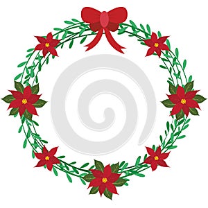 Christmas wreath elements