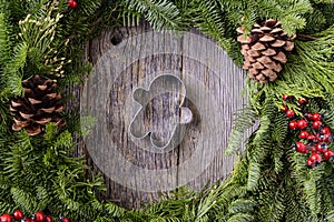 Christmas Wreath with Gingerman Cookie