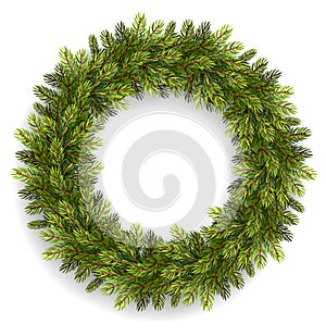 Christmas wreath isolated