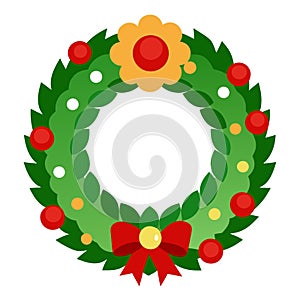 Christmas wreath transparent background. Christmas decorations.