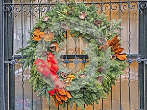 Christmas wreath of Upper East Side Manhattan