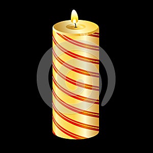 Christmas yellow candle