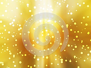 Christmas yellow snow circles background gold texture illustration