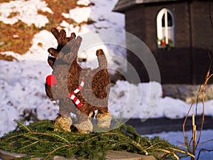 Christmasr reindeer miniature decoration ornament