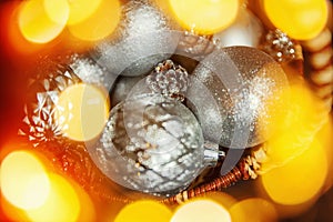 Christmass abstract background in golden tones