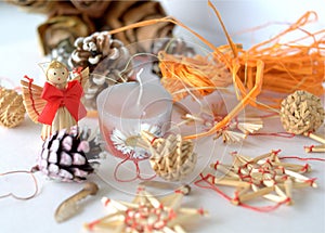 Christmass candle and decorations