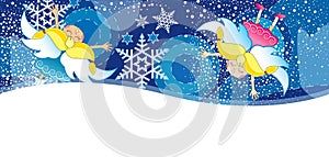 Christmass card with flake