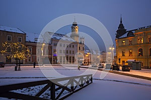 Christmass decoration near Barbakan at Banska Bystrica