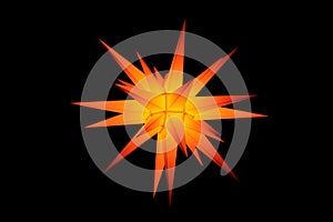 Christmass star on a black background