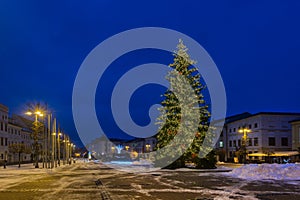 Christmass tree in Namestie SNP square in Banska Bystrica