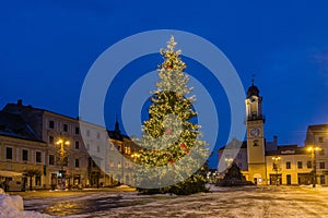 Christmass tree in Namestie SNP square in Banska Bystrica