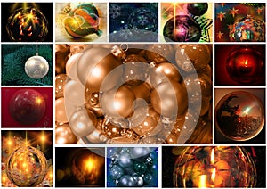Christmast ball collage photo