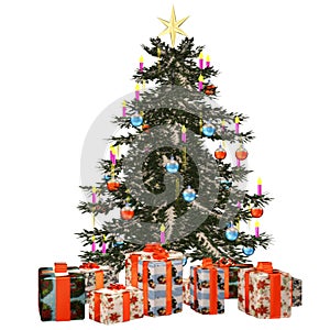 Christmastree with prÃÂ¤sent 1 photo