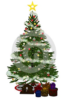 Christmastree with prÃÂ¤sent 2 photo