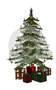 Christmastree with prÃÂ¤sent 3 photo