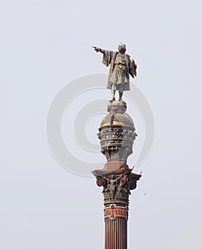 Christopher Columbus column in Barcelona, Spain