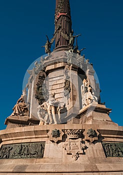 Christopher Columbus Column Statute in Barcelona, Spain