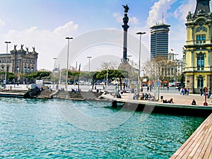 Christopher Columbus Statue in Barcelona