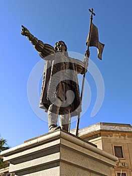 Christopher Columbus statue in Huelva in South spain