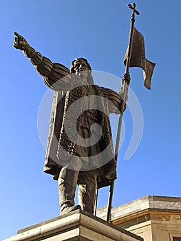 Christopher Columbus statue in Huelva in South spain