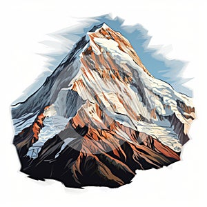 Christy Brown Mount Everest Painting Sticker - Detailed Digital Art