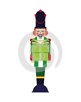 Chritsmas nutcracker with gift box