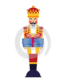 Chritsmas nutcracker with gift box
