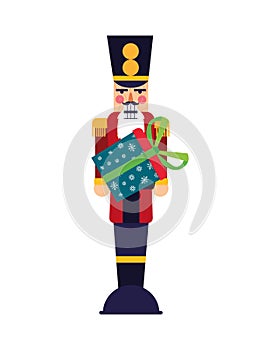 Chritsmas nutcracker with gift box