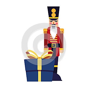 Chritsmas nutcracker with gift box
