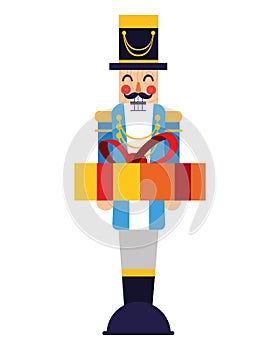 Chritsmas nutcracker with gift box