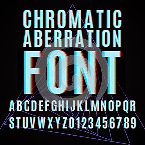 Chromatic aberration font