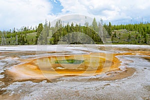 Chromatic Pool of the Upper Geyser Basin in Yellowstone National Park