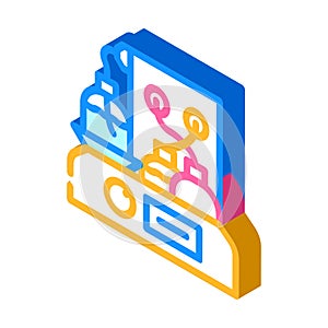 chromatograph electronic tool isometric icon vector illustration