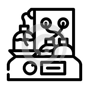 chromatograph electronic tool line icon vector illustration