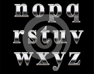 Chrome alphabet letters
