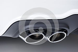 Chrome exhaust pipes