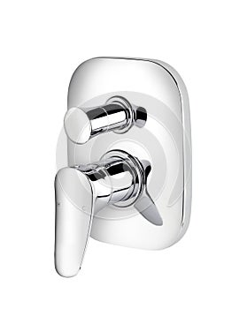 Chrome faucet for hot and cold water