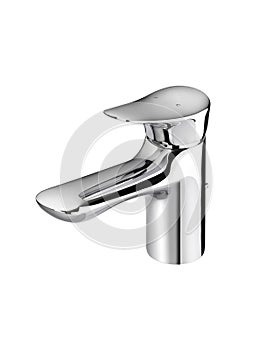 Chrome faucet for hot and cold water