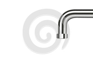 Chrome faucet isolate on white background