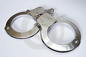 Chrome handcuffs photo