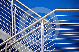 Chrome handrails and stairs photo
