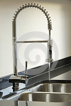 Chrome kitchen sink