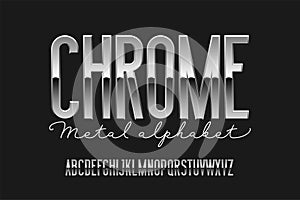 Chrome metal alphabet photo