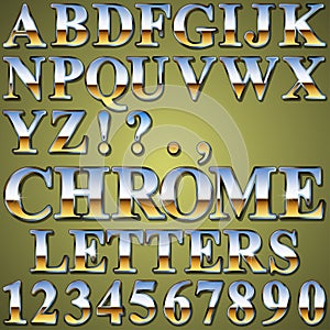 Chrome Metal Letters