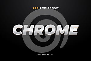 Chrome metal text effect