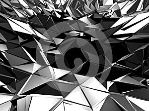 Chrome Metallic Glossy Futuristic Background