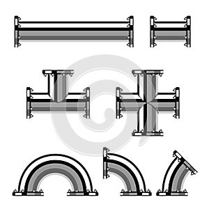 Chrome pipes with flange