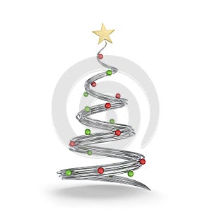 Chrome rail cone shapes Christmas tree